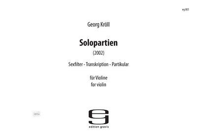G. Kroell: Solopartien Fuer Violine