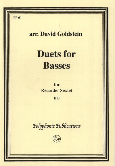 Goldstein D.: Duets For Basses