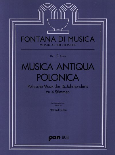 AQ: Musica Antiqua Polonica Fontana Di Musica Heft  (B-Ware)