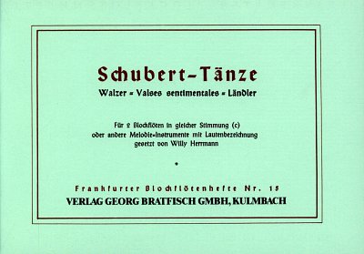 F. Schubert: Taenze - 23 Walzer Valses Sentimentales Frankfu