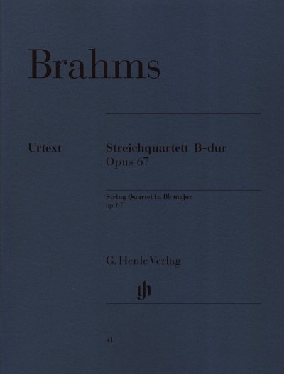 J. Brahms: Streichquartett B-Dur op. 67, 2VlVaVc (Stsatz)