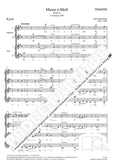 A. Bruckner: Messe e-Moll WAB 27