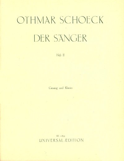 O. Schoeck: Der Sänger 2, GesKlav
