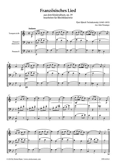 DL: P.I. Tschaikowsky: Franzoesisches Lied aus dem Kinderalb