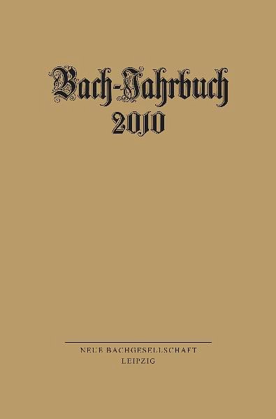 Bach-Jahrbuch 2010 (Bu)