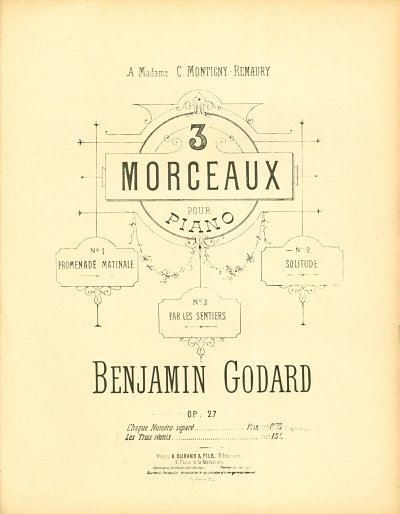 B. Godard: 3 Morceaux op. 27, no. 2 Solitude