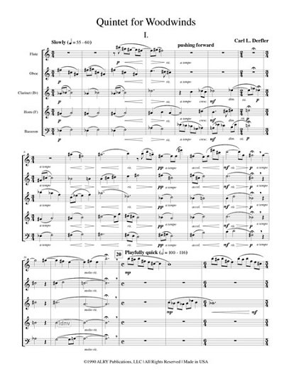 Quintet For Woodwinds, 5Hbl (Stsatz)