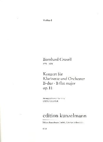B.H. Crusell: Konzert für Klarinette B-Dur o, KlarOrch (Vl1)