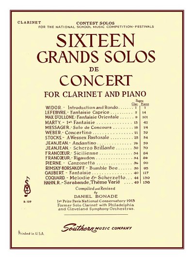 D. Bonade: 16 Grand Solos de Concert