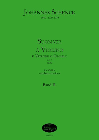J. Schenck: Suonate a Violino e Violone o Cimb, VlBc (Pa+St)