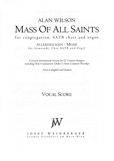 A. Wilson: Mass of All Saints, GchOrg (Orgpa)