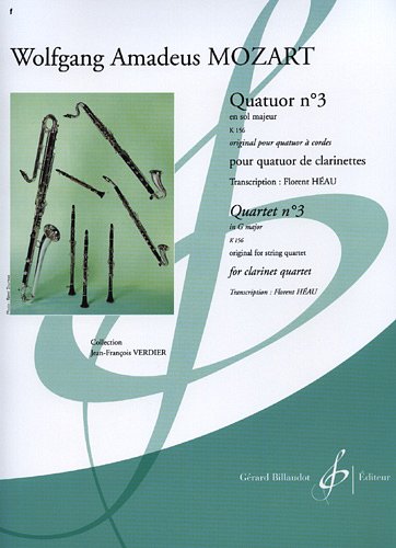 W.A. Mozart: Quatuor N° 3 En Sol Majeur K 156