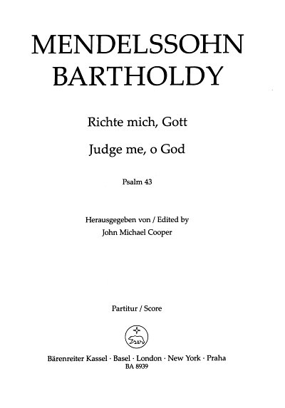F. Mendelssohn Barth: Richte mich, Gott, Ch (Chpa)