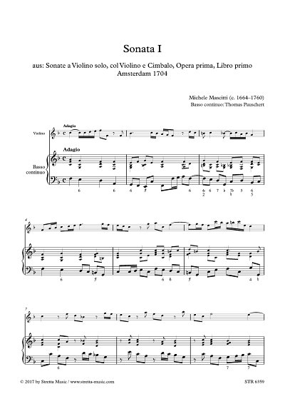 DL: M. Mascitti: Sonata I, VlBc