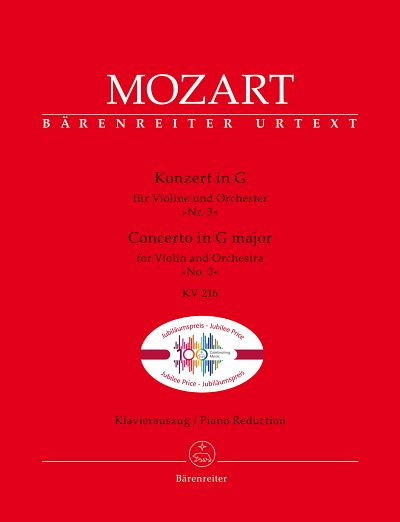 W.A. Mozart: Concerto for Violin and Orchestra no. 3 in G major K. 216