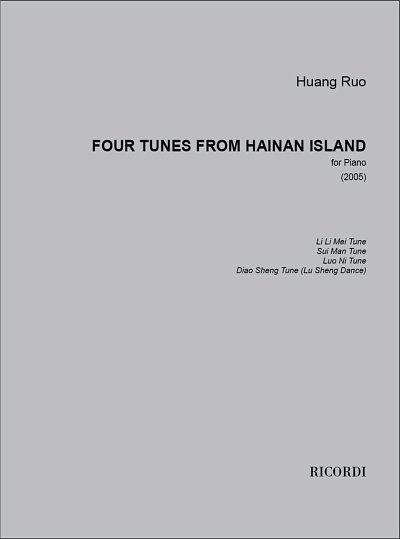 Four tunes from Hainan Island, Klav