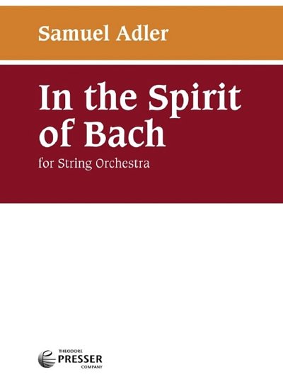 S. Adler: In The Spirit Of Bach
