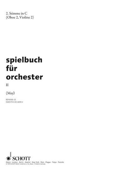 H.W. May, Helmut W.: Spielbuch für Orchester