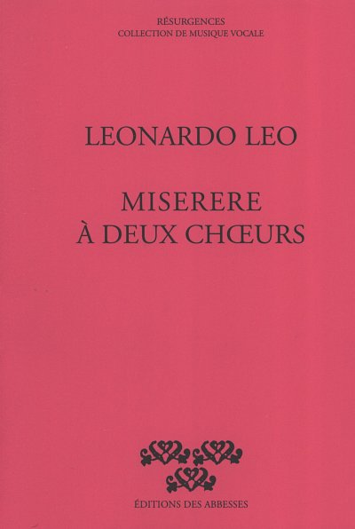 AQ: L. Leo: Miserere a deux choeurs, 2GchBc (Part.) (B-Ware)
