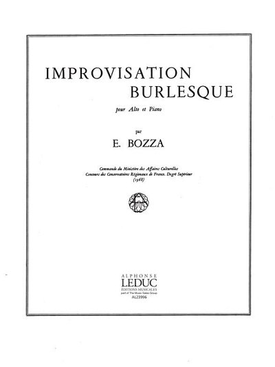 E. Bozza: Improvisation burlesque, VaKlv (Bu)