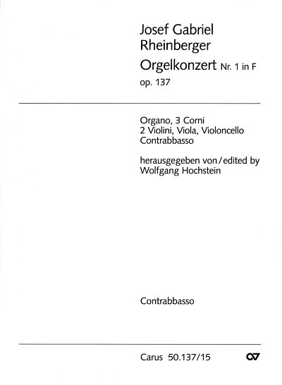 J. Rheinberger: Concerto pour orgue N° 1 en fa majeur op. 137