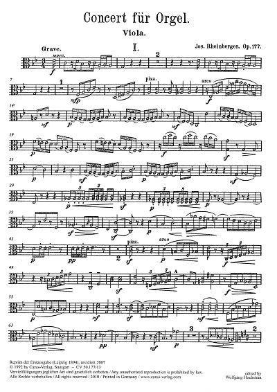 J. Rheinberger et al.: Orgelkonzert Nr. 2 in g op. 177