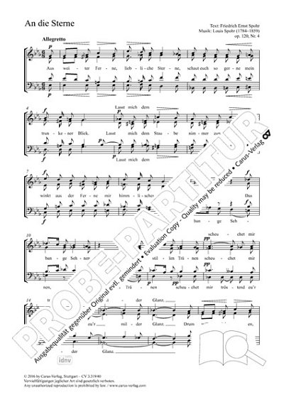 L. Spohr: An die Sterne Es-Dur op. op. 120, Nr.4