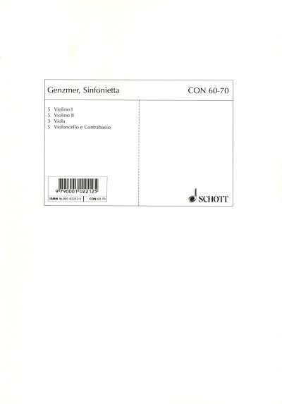 H. Genzmer: Sinfonietta GeWV 106