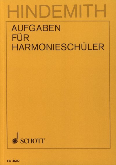 P. Hindemith: Aufgaben für Harmonieschüler 1