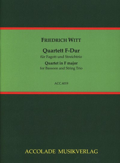 F. Witt: Quartett F-Dur, FgVlVaVlc (Pa+St)