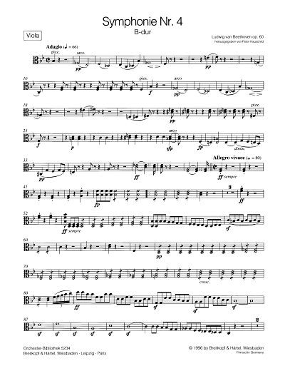 L. van Beethoven: Symphonie Nr. 4 B-dur op. 60