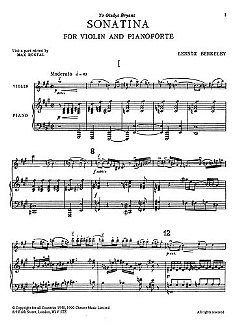 L. Berkeley: Sonatina For Violin and Pian, VlKlav (KlavpaSt)