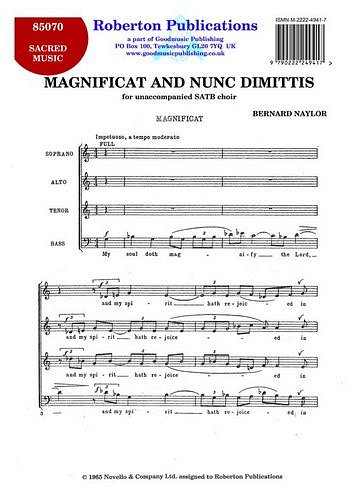 Magnificat and Nunc Dimittis, GchKlav (Chpa)