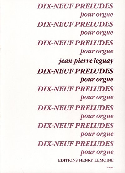 J. Leguay: 19 preludes, Org
