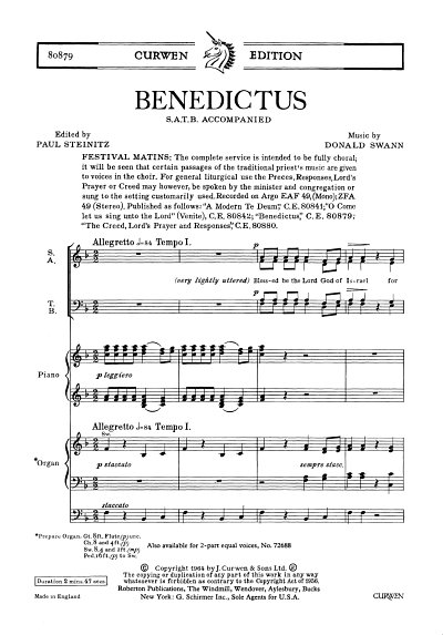 D. Swann: Benedictus (Chpa)