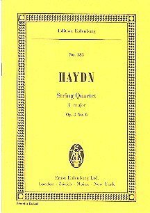 J. Haydn: Quartett A-Dur Op 3/6 Hob 3/18 Eulenburg Studienpa