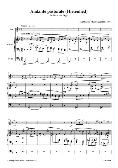 DL: J. Rheinberger: Andante pastorale (Hirtenlied) fuer Oboe