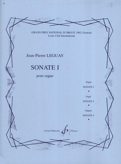 J. Leguay: Sonate 1, Org