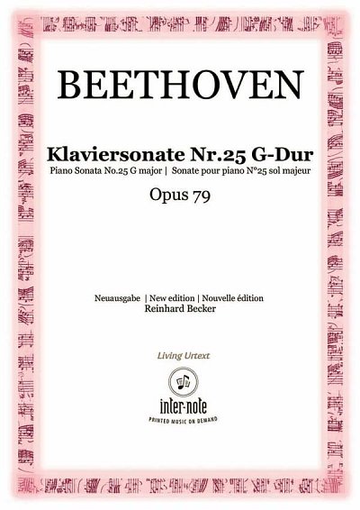 L. van Beethoven: Sonate pour piano No. 25 sol majeur