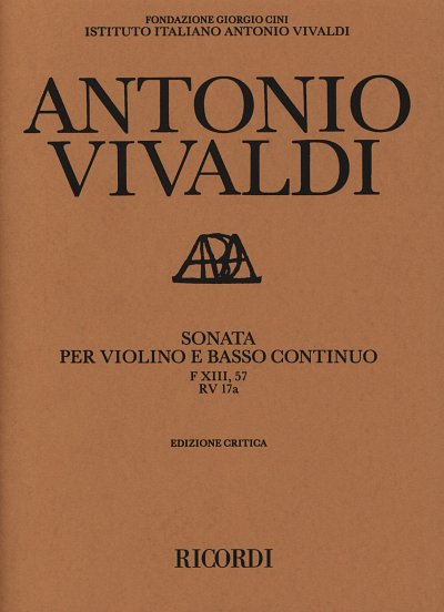 A. Vivaldi: Sonate e-moll F 13/57 RV 17a, VlBc (Part.)