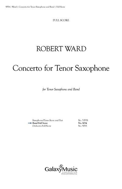 Concerto for Tenor Saxophone and Band, Blaso (Part.)
