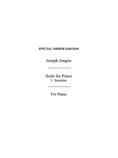 J. Jongen: Sonatine Op. 60/1