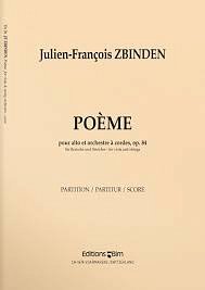 J.-F. Zbinden: Poème op. 84, VaStro (Part.)