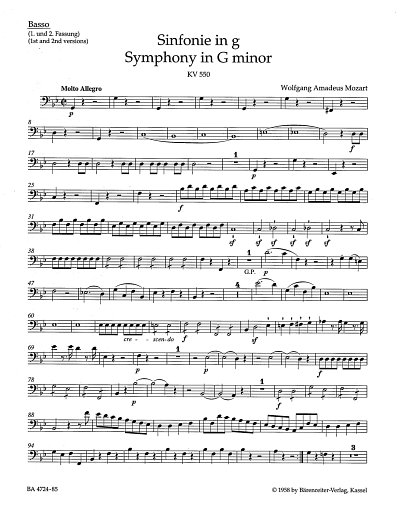 W.A. Mozart: Sinfonie Nr. 40 g-Moll KV 550, Sinfo (KB)