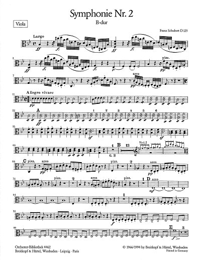 F. Schubert: Sinfonie Nr. 2 B-dur D 125, Orchester