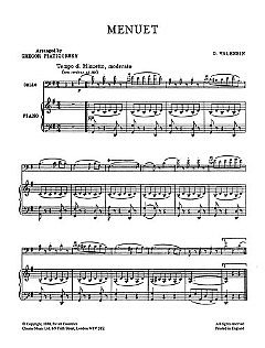 Minuet for Cello and Piano, VcKlav (KlavpaSt)