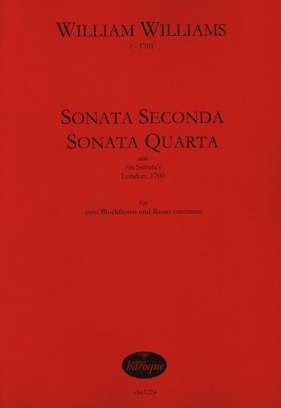 W. Williams: Sonata seconda und quarta, 2BflBc (Pa+St)