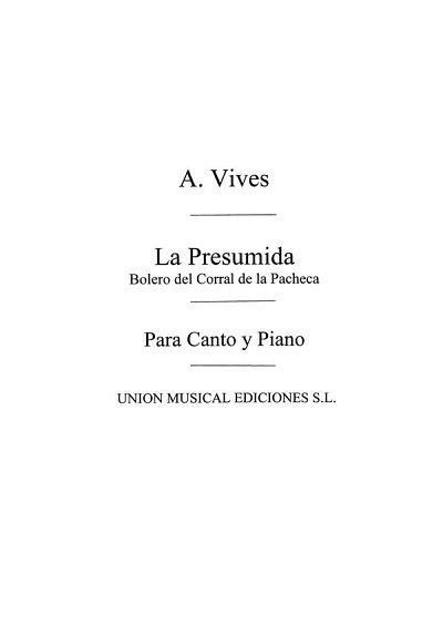A. Vives: La Presumida, GesKlav (Part.)