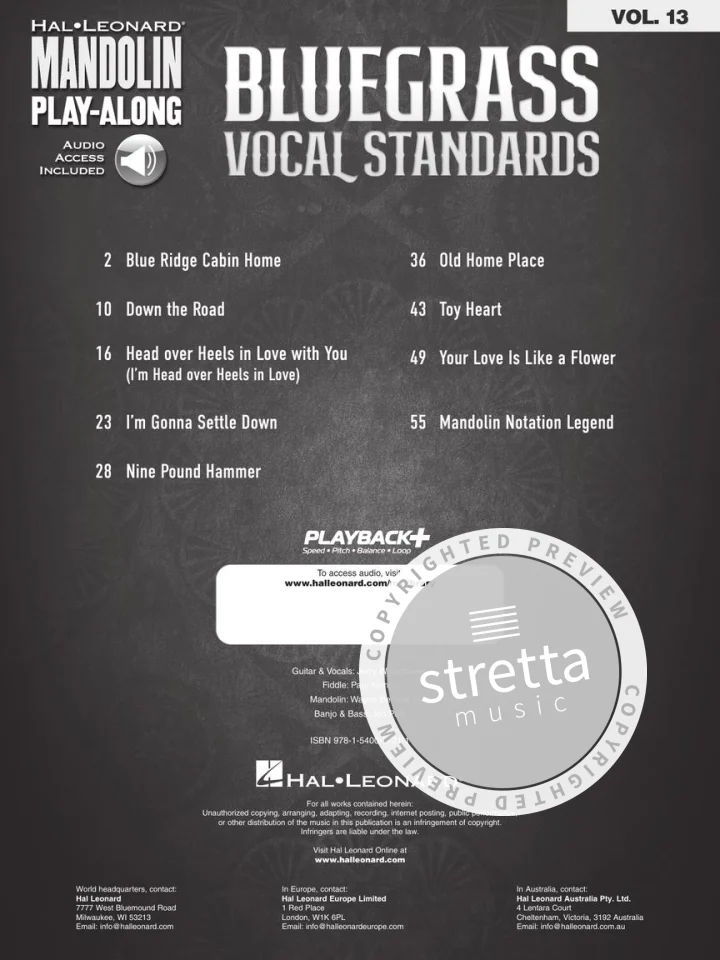 Bluegrass Vocal Standards, Mand (+OnlAudio) (1)