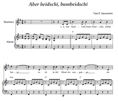 DL: (Traditional): Aber heidschi, bumbeidschi, ThrnOrg (Par2